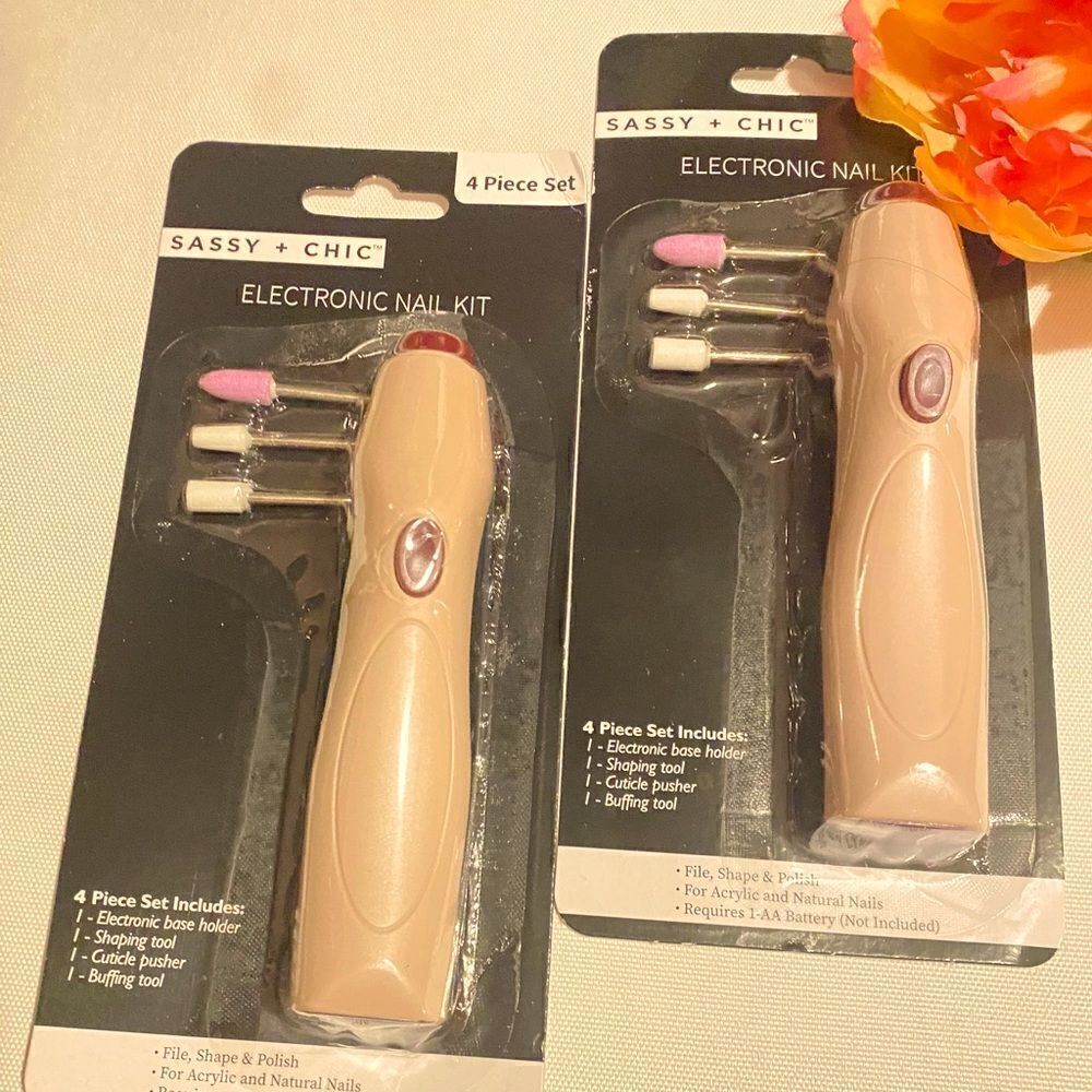 🔥Sassy + Chic Electronic Nail Kit 4 Piece Set🛍️ Shaping Buffing Tool kit 🎊